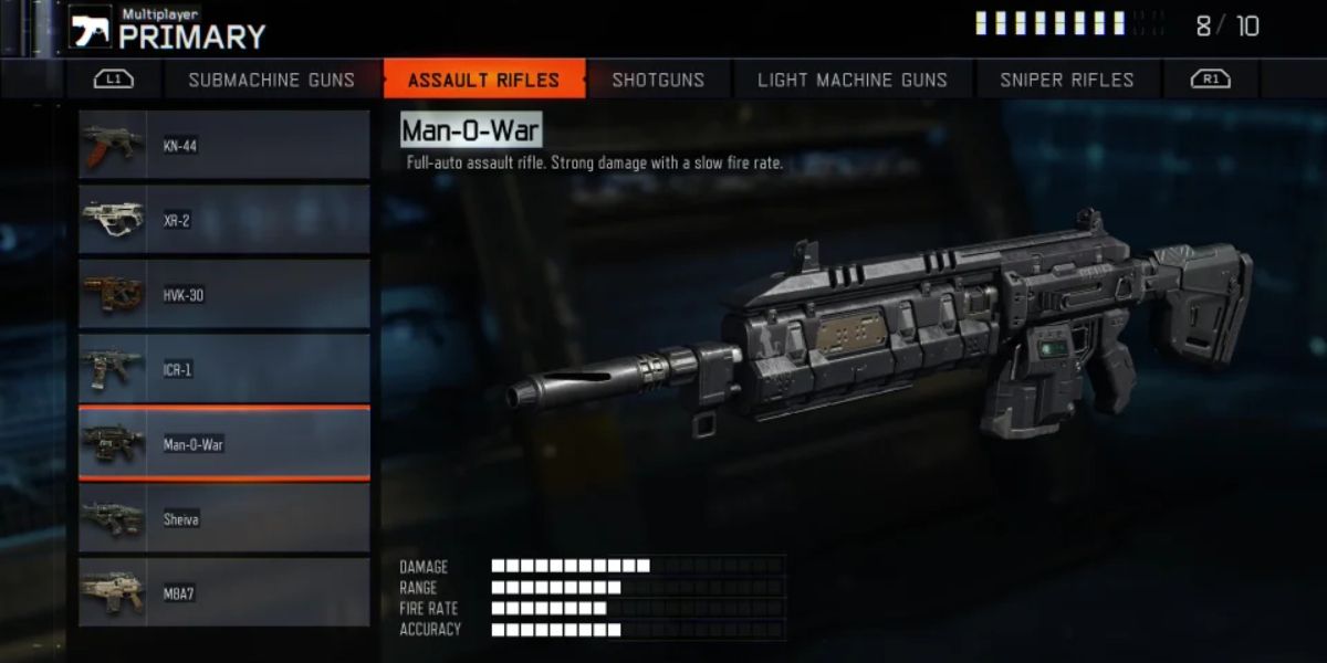 Black Ops 3 Man-O-War in the armory