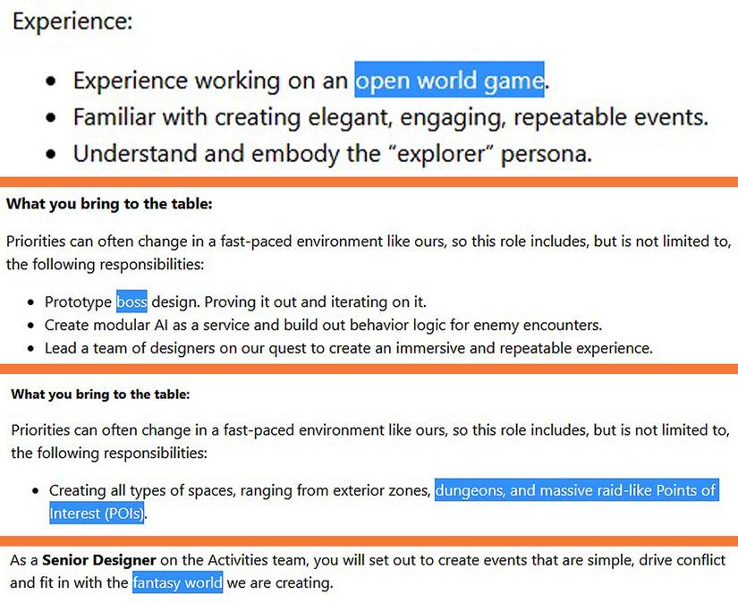 Blizzard unannounced Survival Game April 2023 job listings The Best War Games