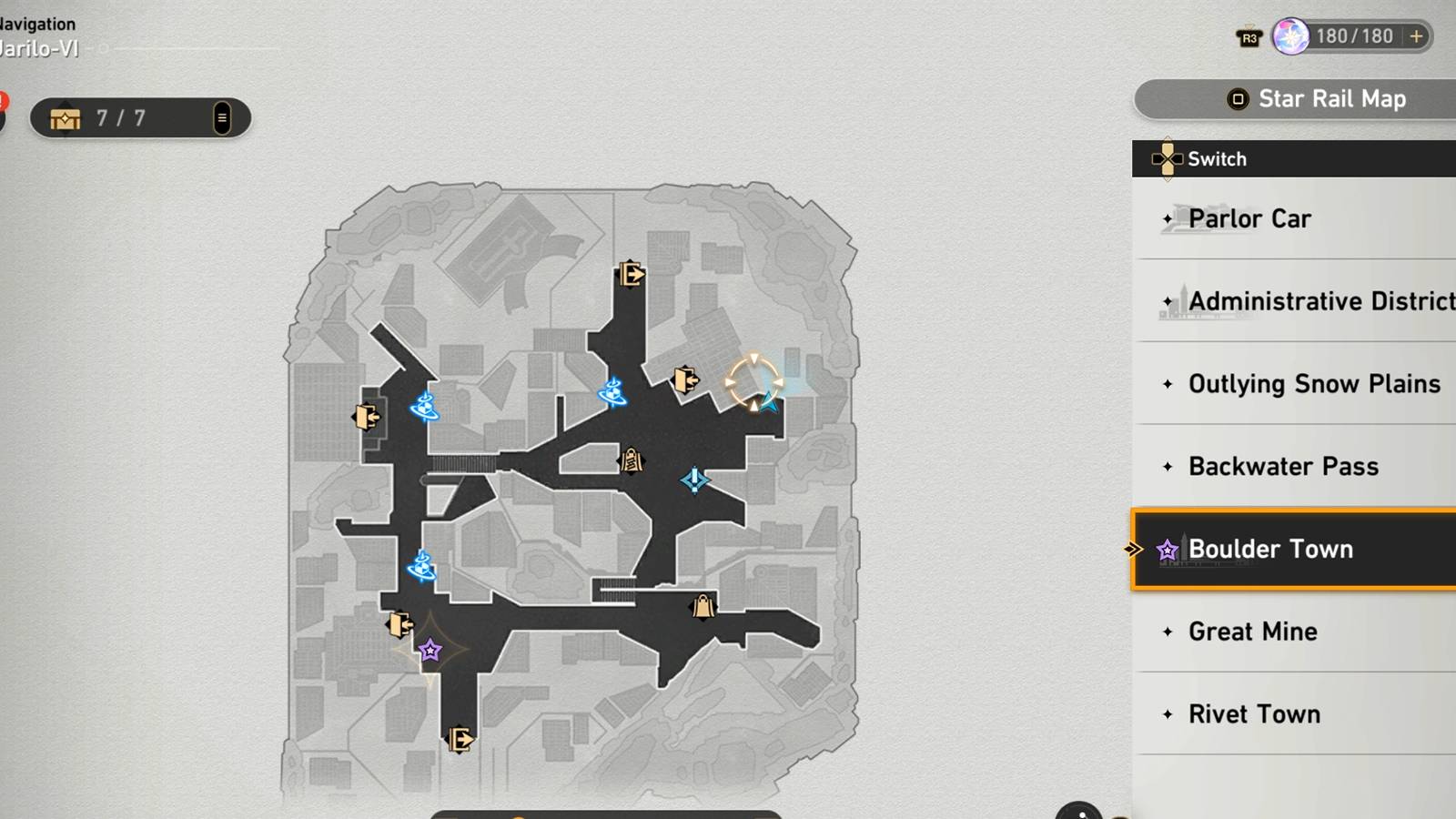 boulder town treasure location in honkai star rail