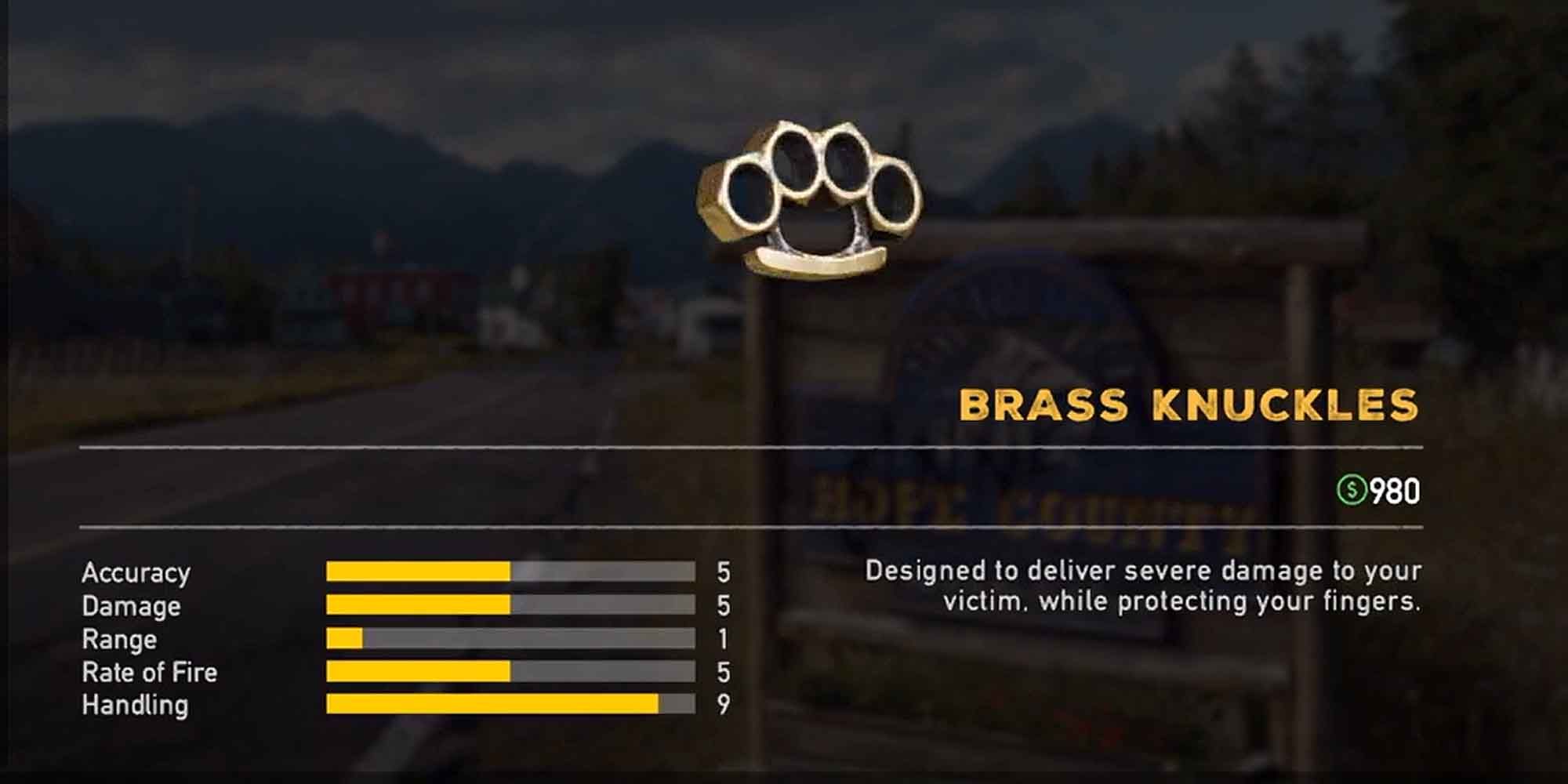The Brass Knuckles melee weapon in Far Cry 5
