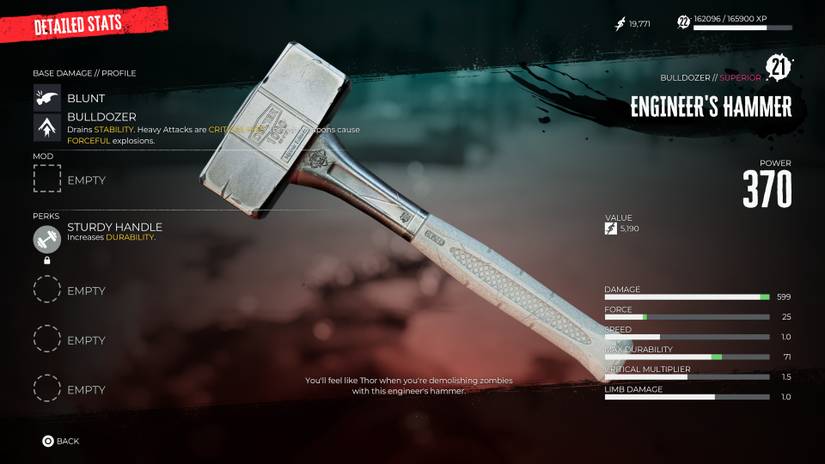 Dead Island 2 Bulldozer Weapons