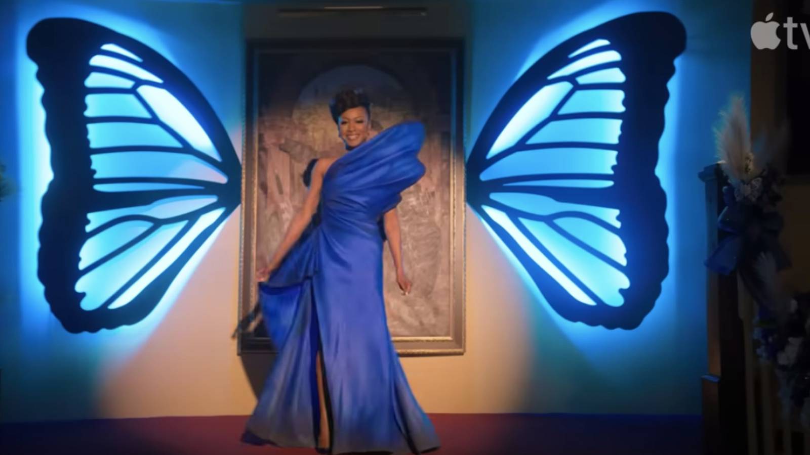 Butterfly dress in The Big Door Prize trailer