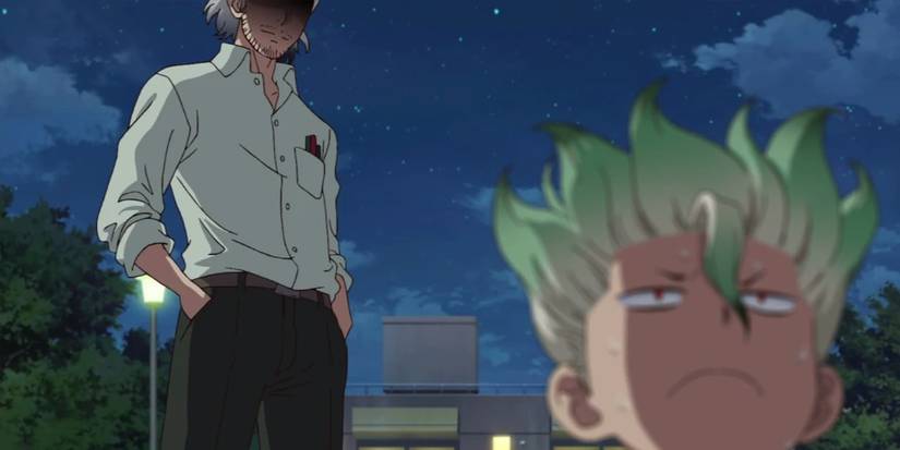 Byakuya looking at Senku