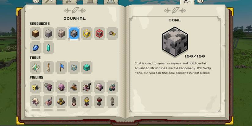 Coal in Minecraft Legends