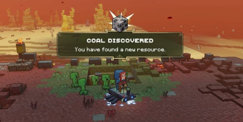 Discovering Coal in Minecraft Legends