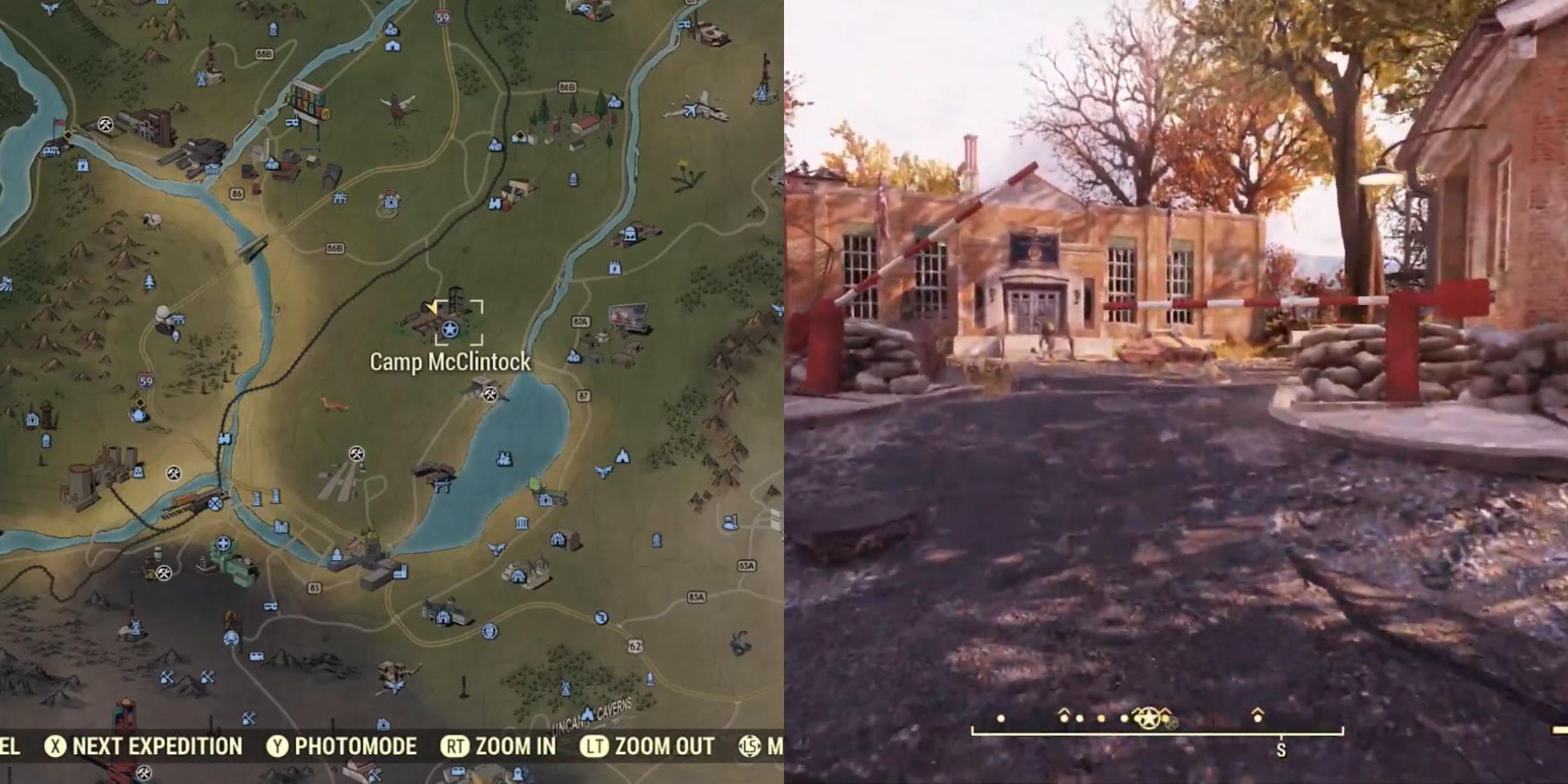 image showing camp mcclintock junk material farm location in fallout 76.