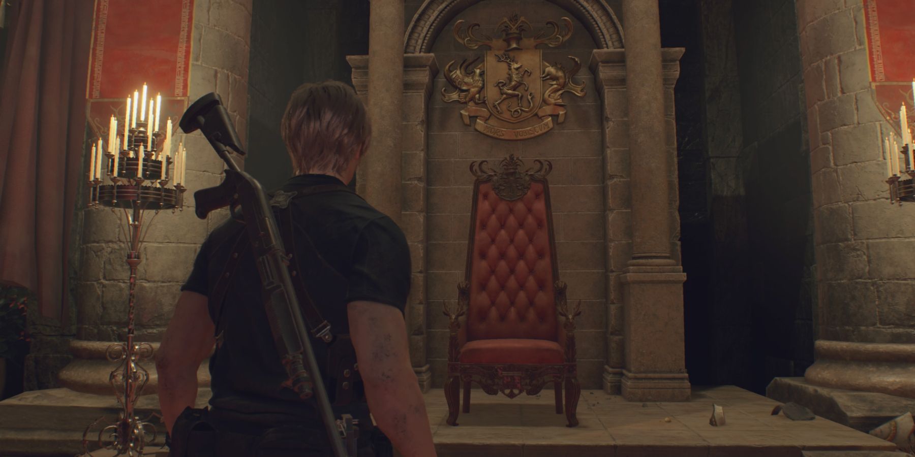 Leon finds Ramon Salazar's chair in Resident Evil 4 remake