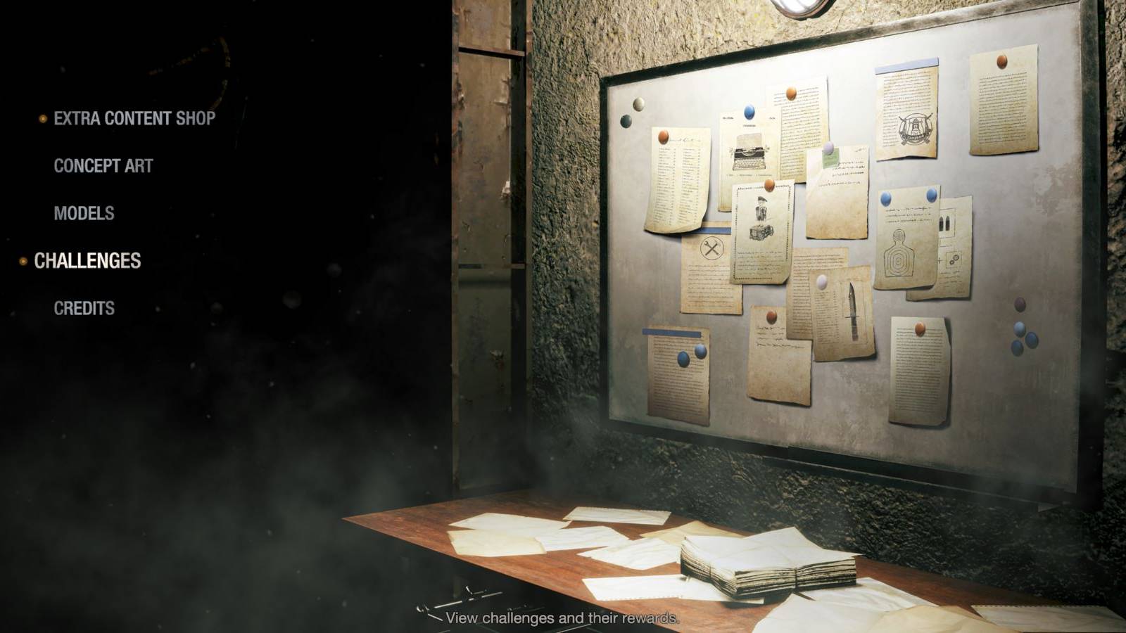 image showing the challenges menu in the resident evil 4 remake.