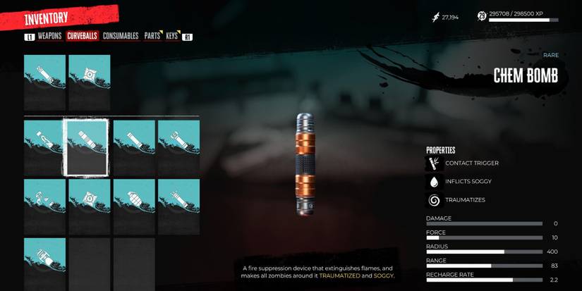 Chem Bomb Curveball in Dead Island 2