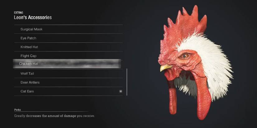 Chicken Hat from Resident Evil 4 Remake.