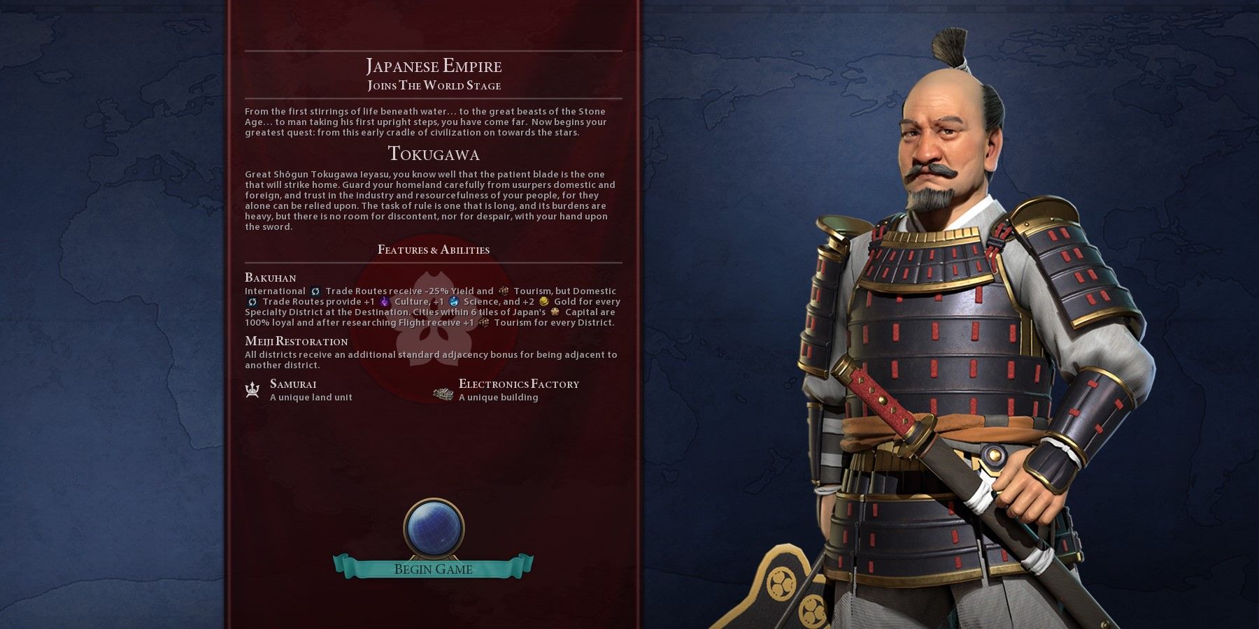 Civilization 6 Tokugawa Loading Screen