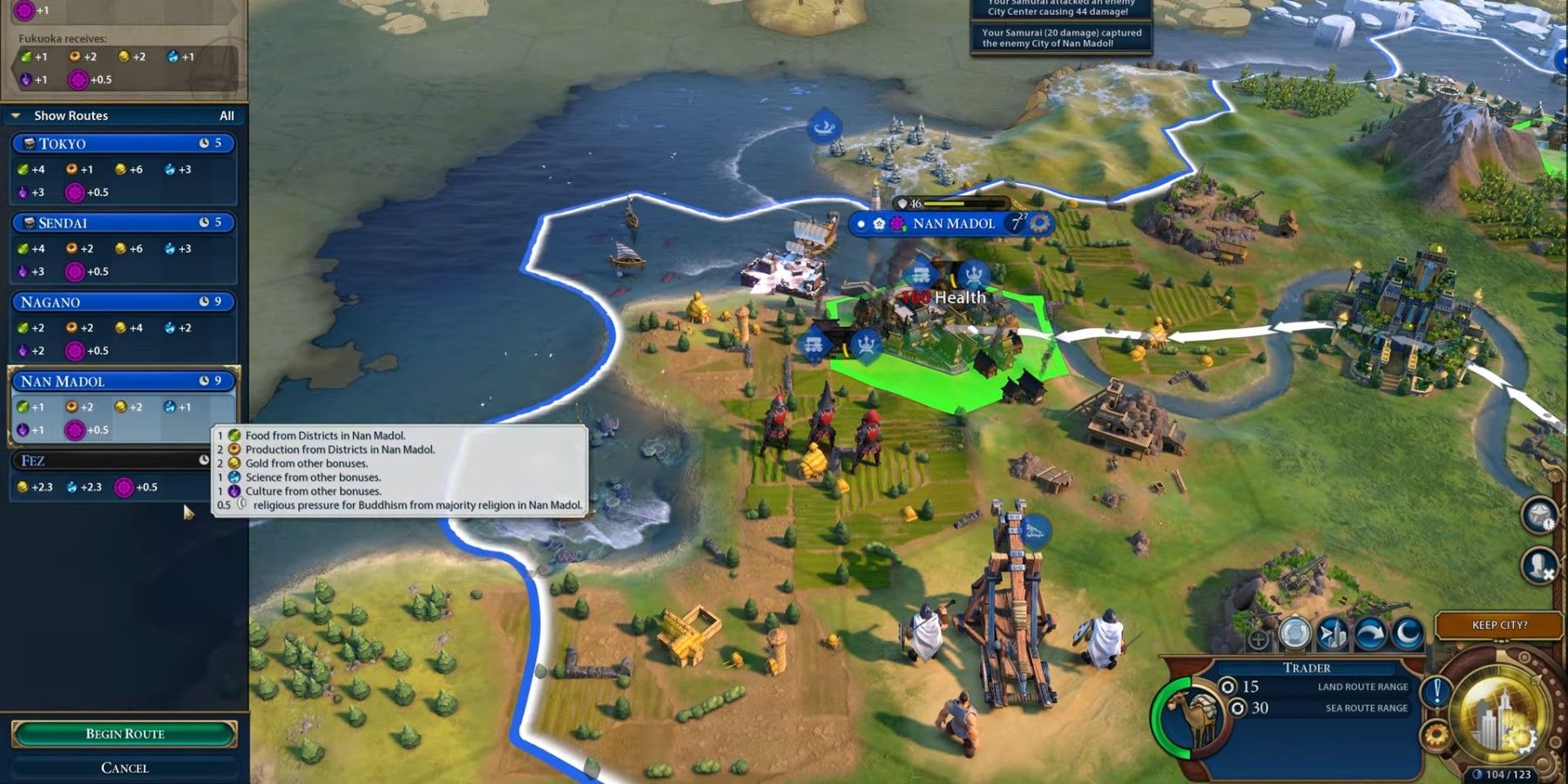 Civilization 6 Tokugawa Trade Routes