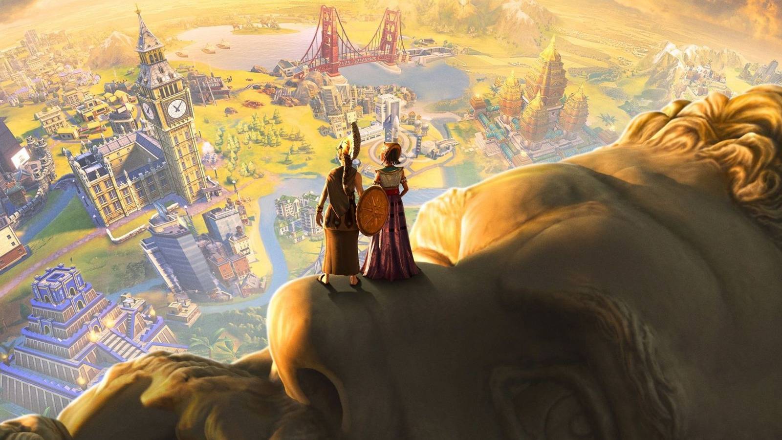 Civilization Standing on Statue