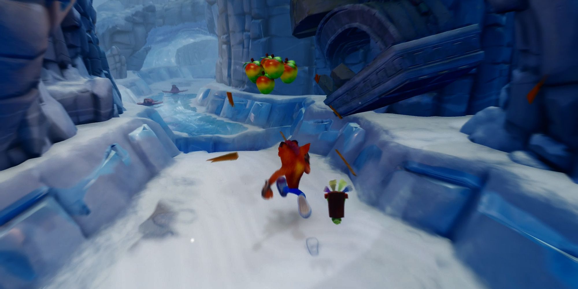 The Cold Hard Crash level from Crash Bandicoot 2