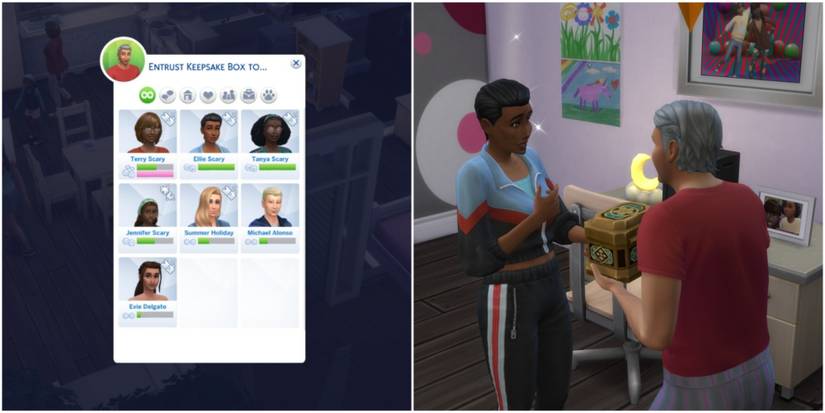 giving the keepsafe box to daughter