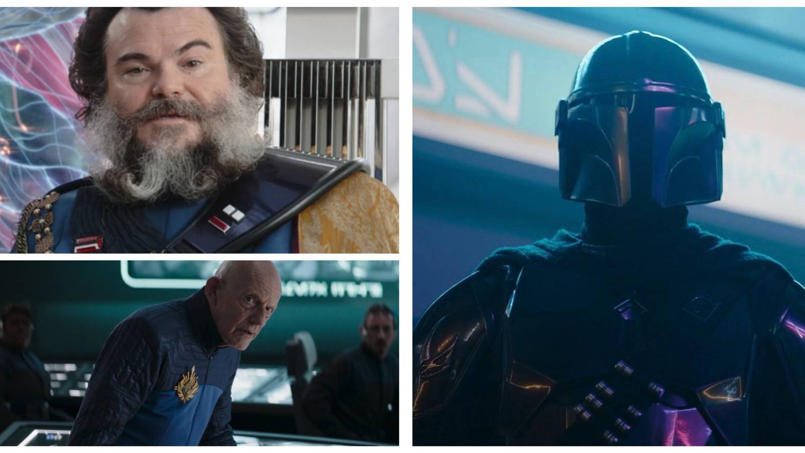 jack black in star wars, christopher lloyd in star wars, din djarin the mandalorian