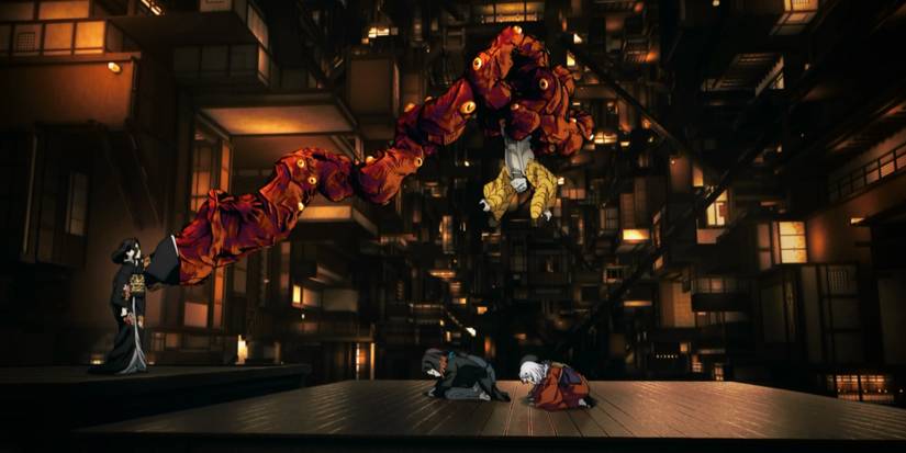 muzan punishing his subordinate