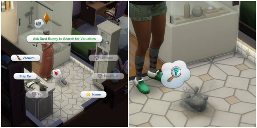 getting collectibles from a dust bunny