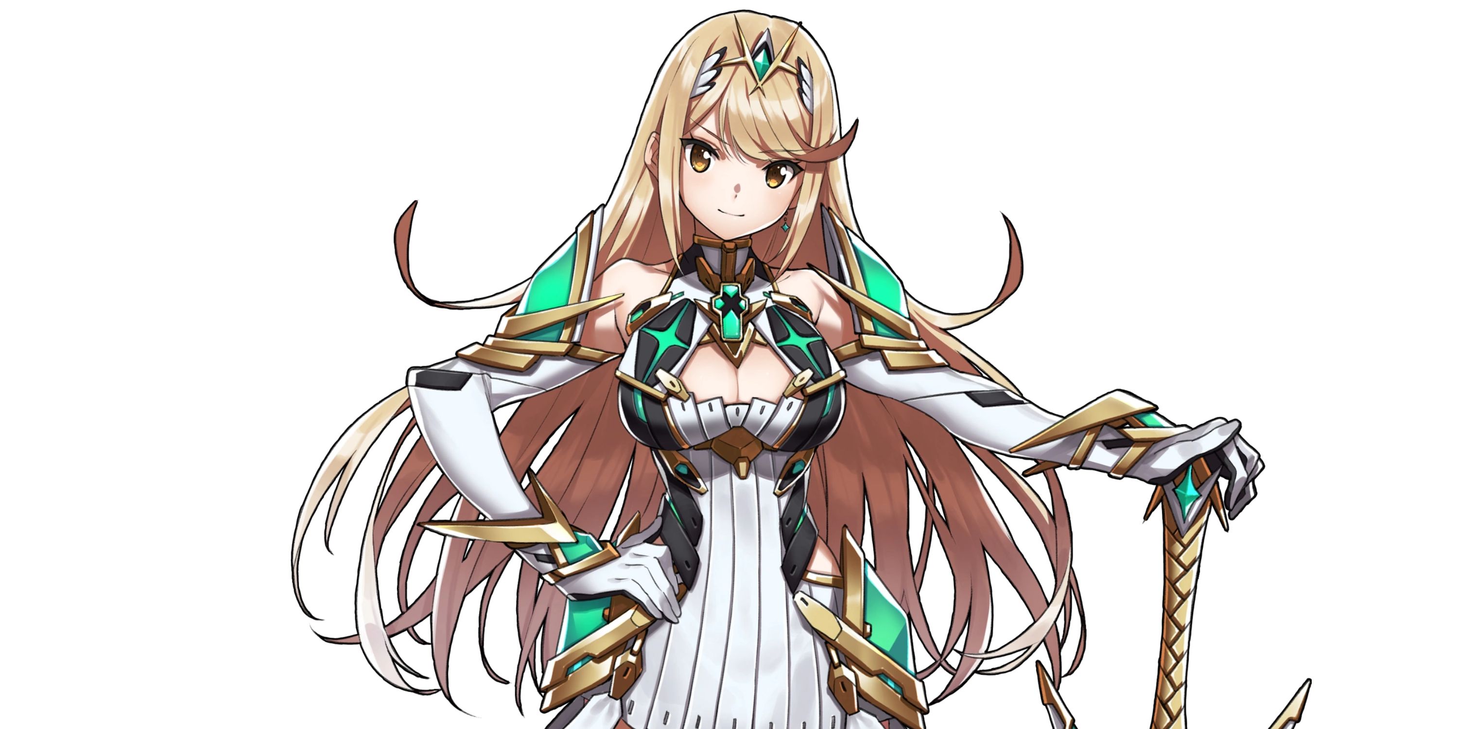 Mythra with her Aegis sword