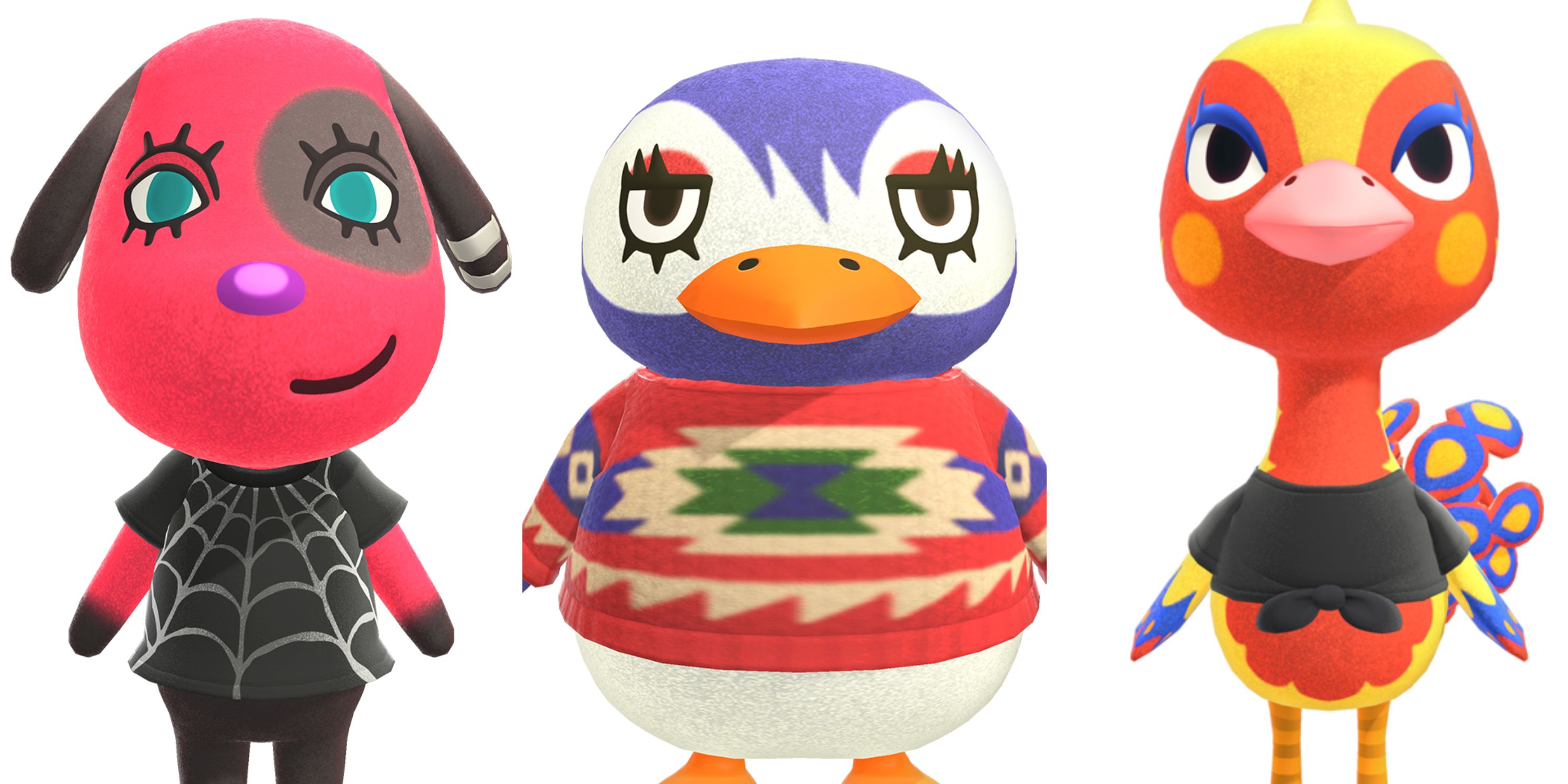 Villagers with the Big Sister personality trait; Cherry, Flo and Phoebe