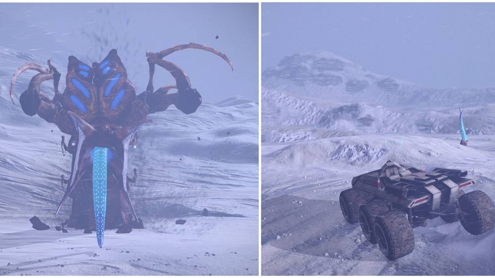 encountering thresher maw in the snow