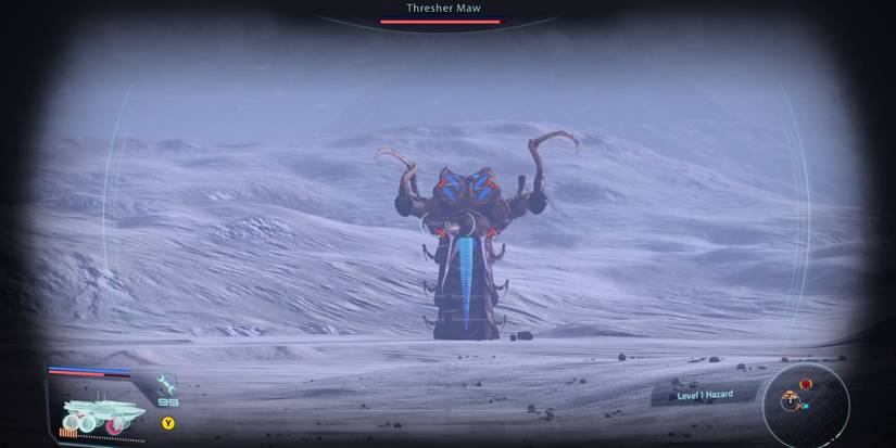 engaging with a thresher maw