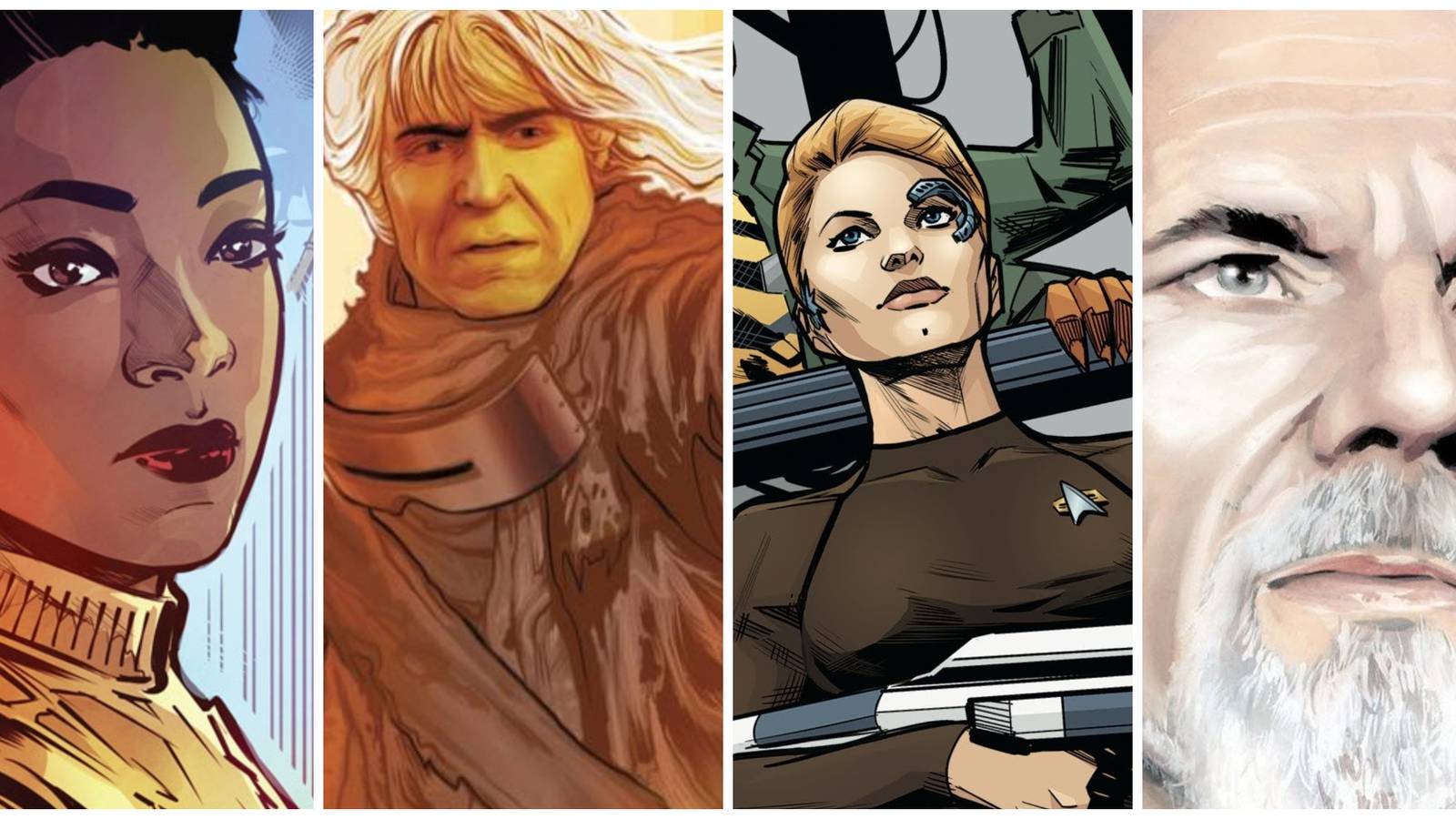 Best Star Trek Comics Collage Michael, Khan, Seven, Picard