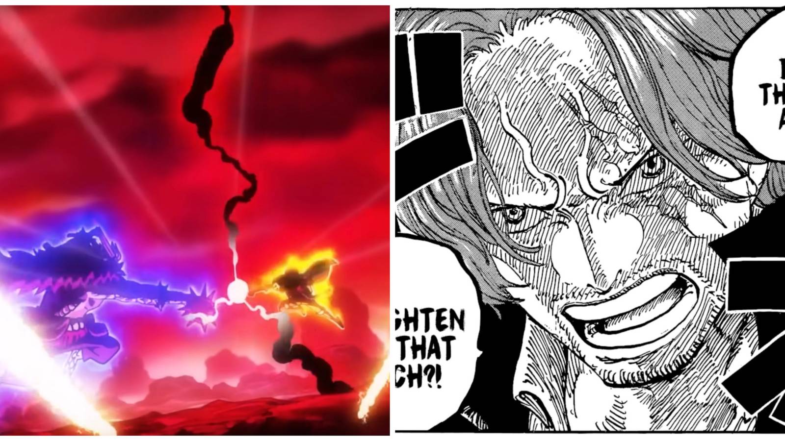 Luffy vs Kaido, and Shanks