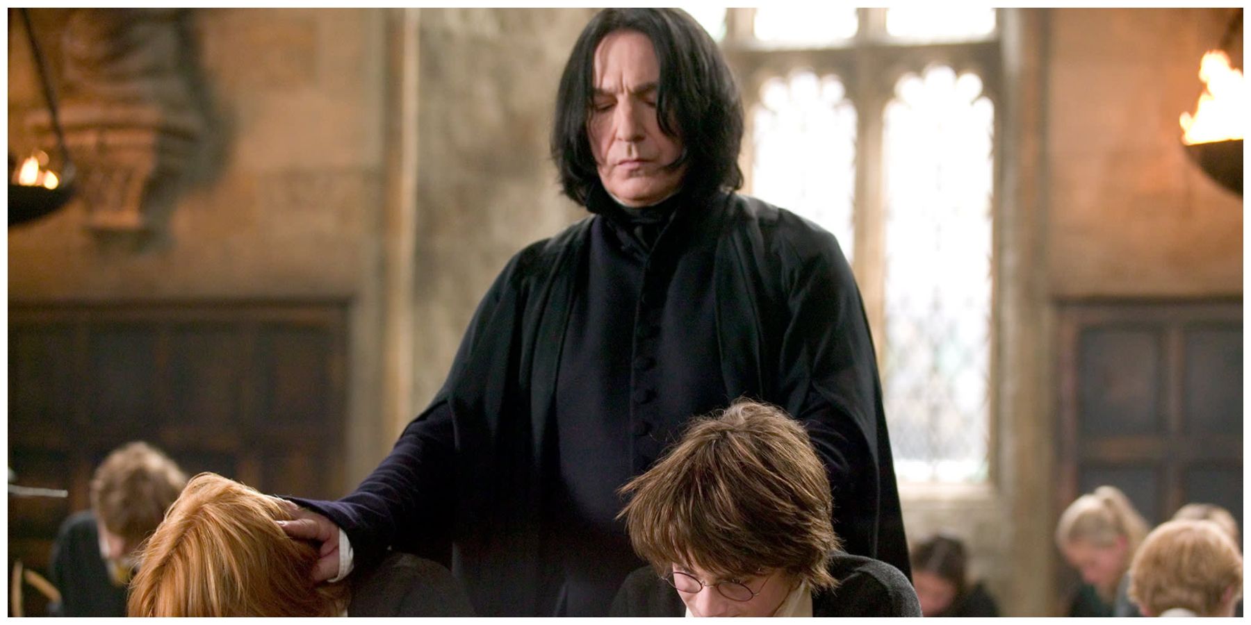 Alan Rickman as Severus Snape