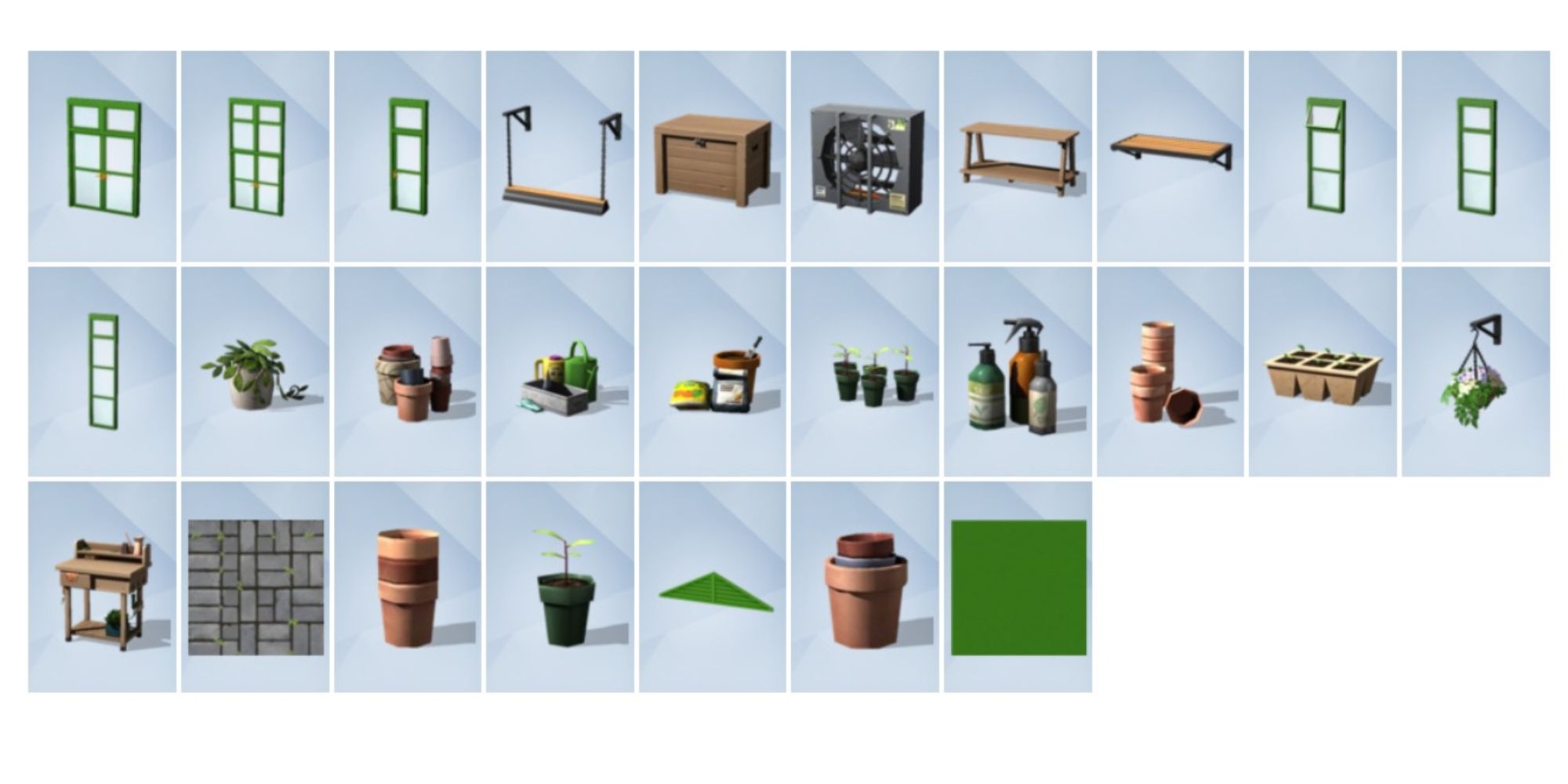 all cas items available in greenhouse haven