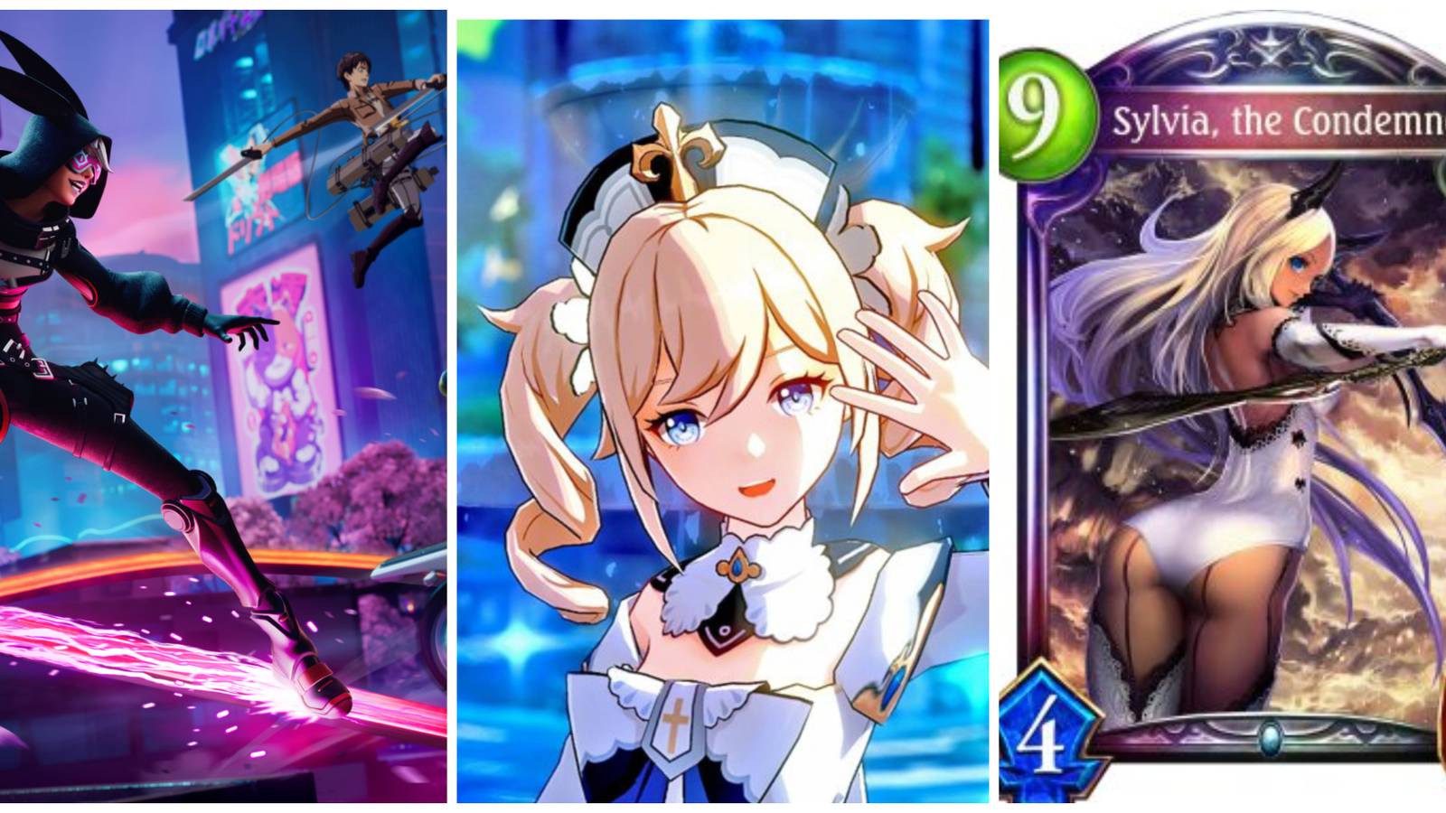 Fortnite, Genshin Impact and Shadowverse.