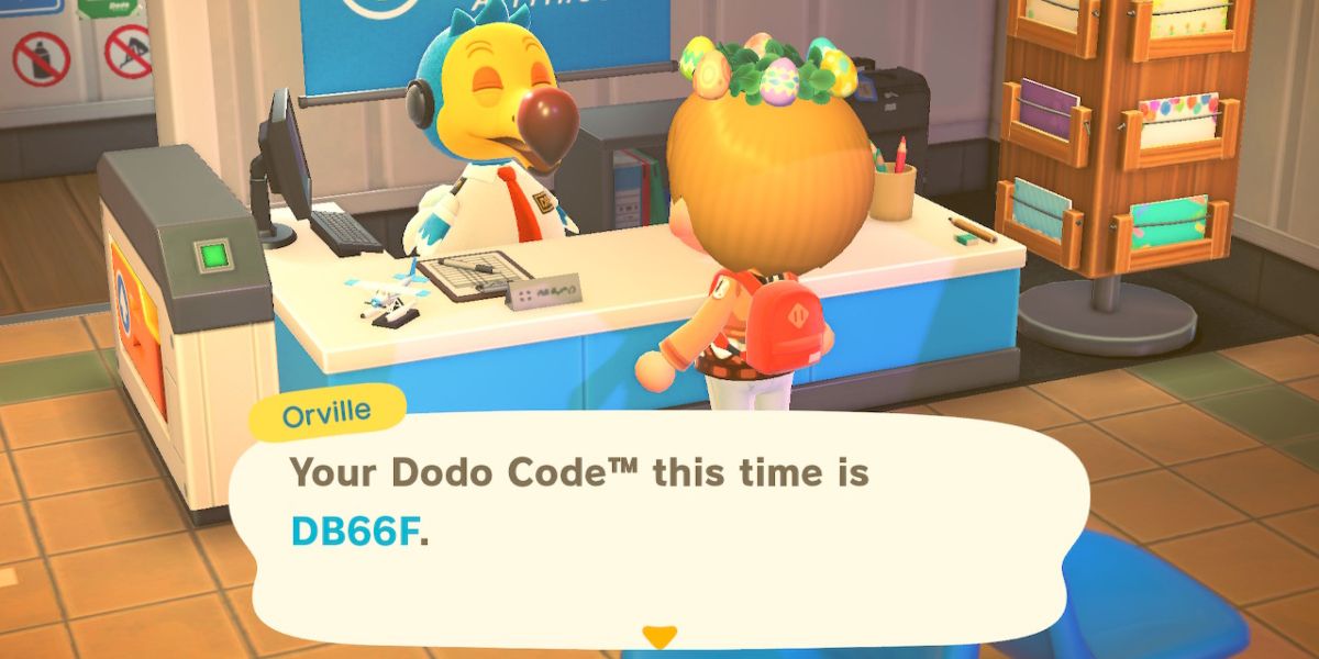Orville gives a player their Dodo Code in Animal Crossing New Horizons