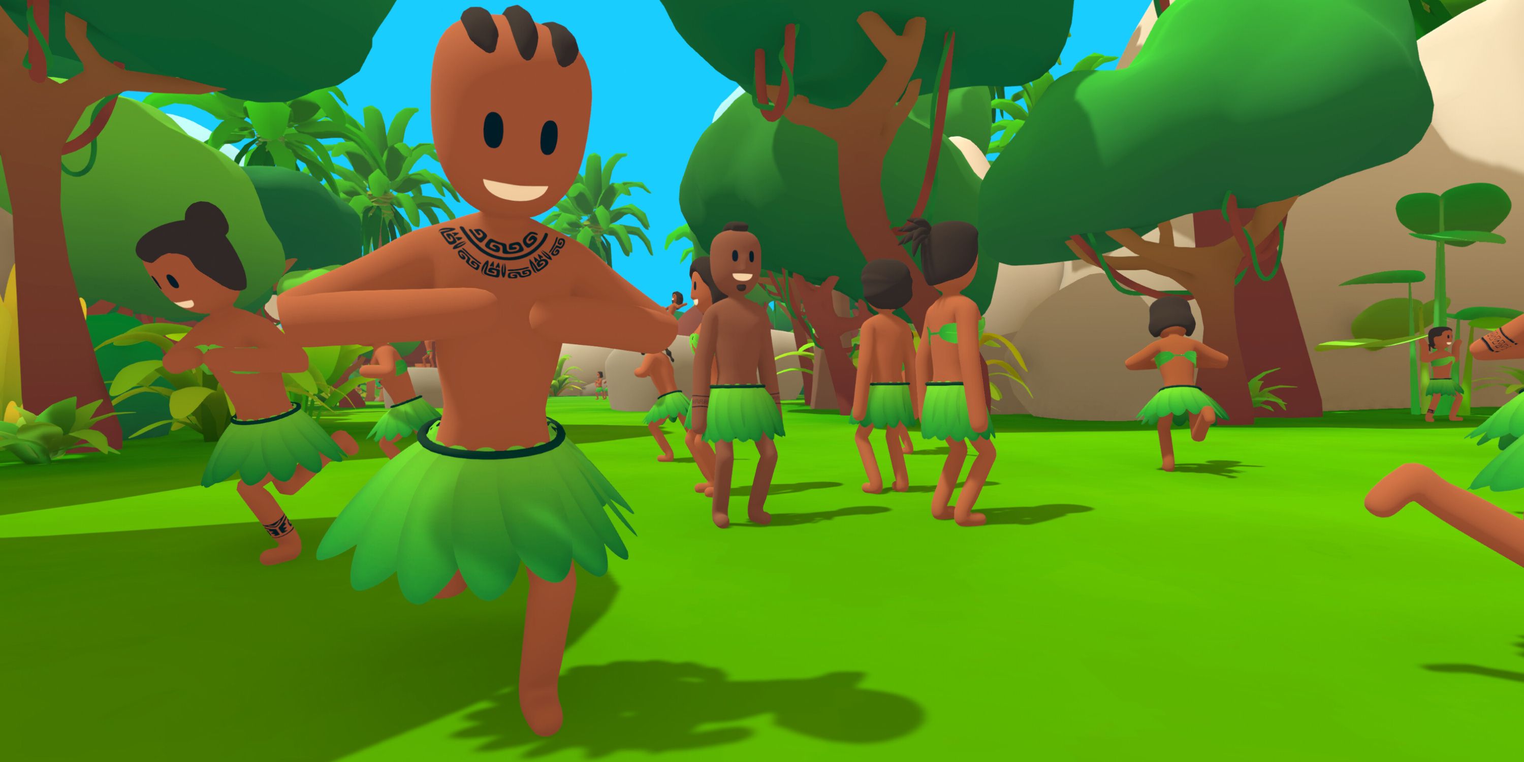 The people of the island dance happily minutes before disaster strikes