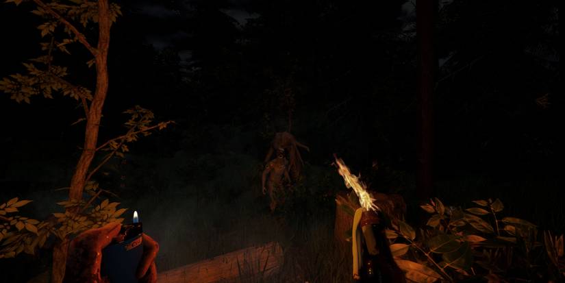 Player with molotov facing muntants