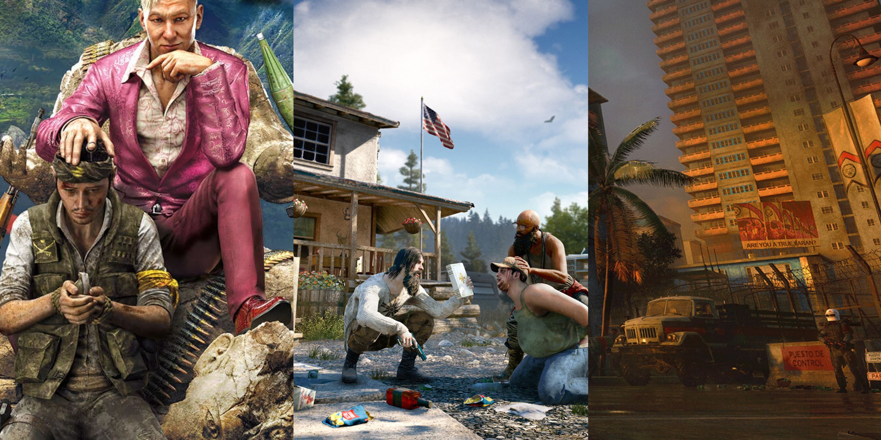 Pagan Min from Far Cry 4, Peggys from Far Cry 5, and Castillo ruled Yara from Far Cry 6