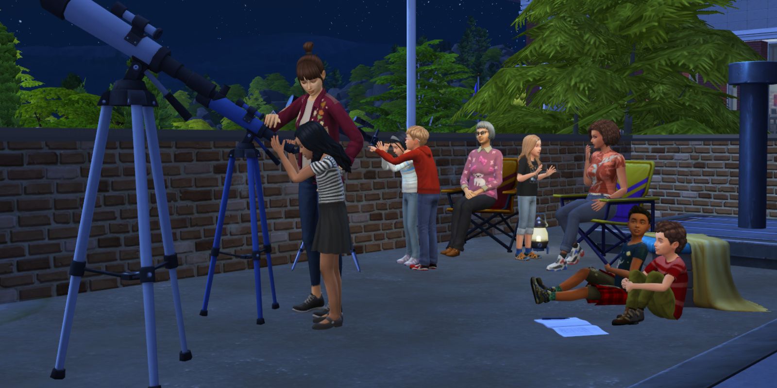 Sims meet up for their Astronomy Club after school activity
