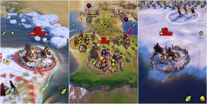 showcasing different types of barbarian outposts