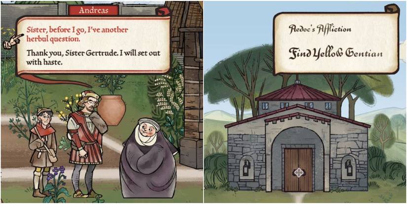 talking to sister gertrude and mention of yellow gentian