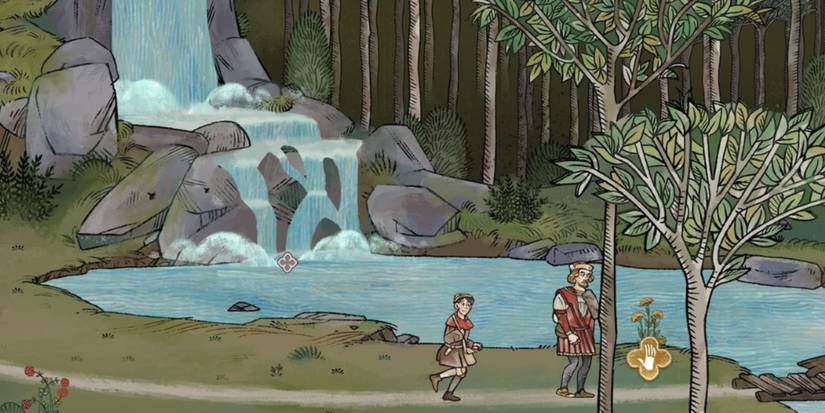 Andreas finds yellow gentian in Pentiment