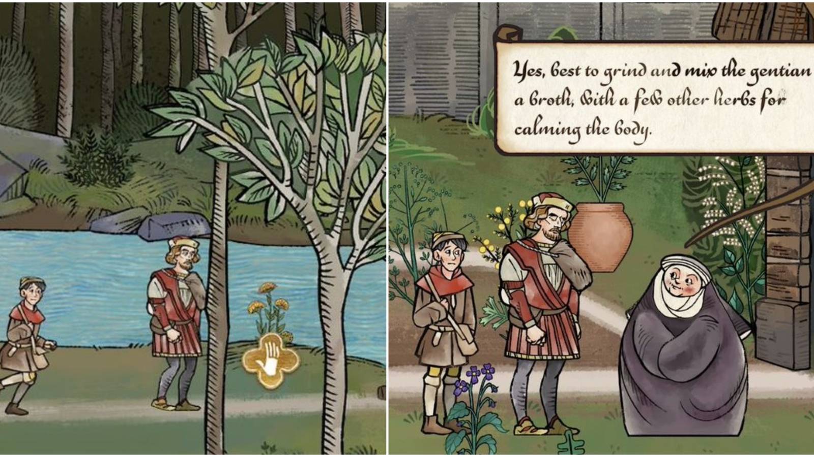 finding flowers to help monk