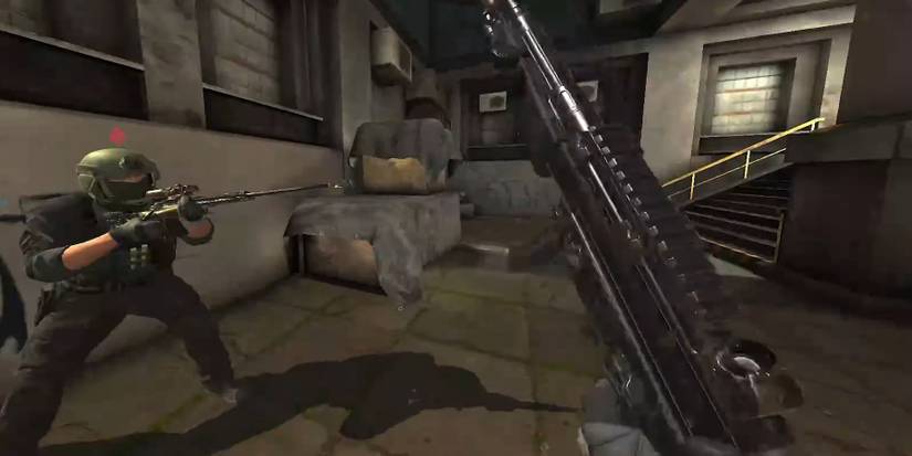 Facing an enemy in Combat Master.