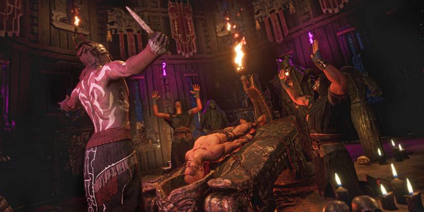A sacrifice ritual in Conan Exiles