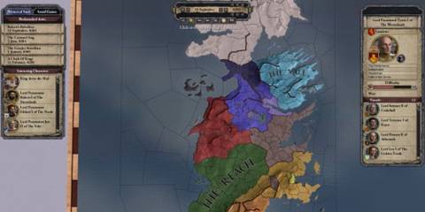 Westeros Map in Crusader Kings 2