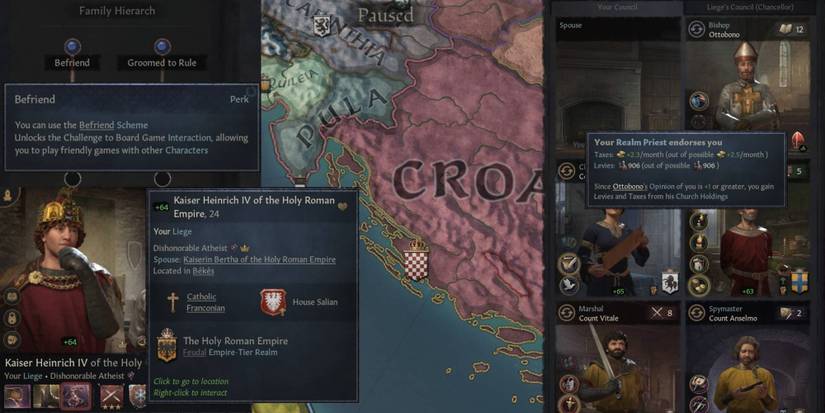 Duchess Matilda is liked by Kaiser Heinrich of the Holy Roman Empire, and her Bishop.