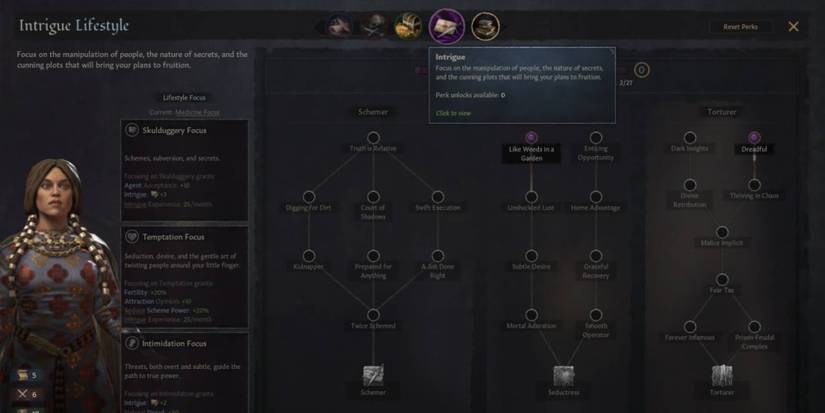 Infanta Urraca featured next to the branches in the Intrigue lifestyle