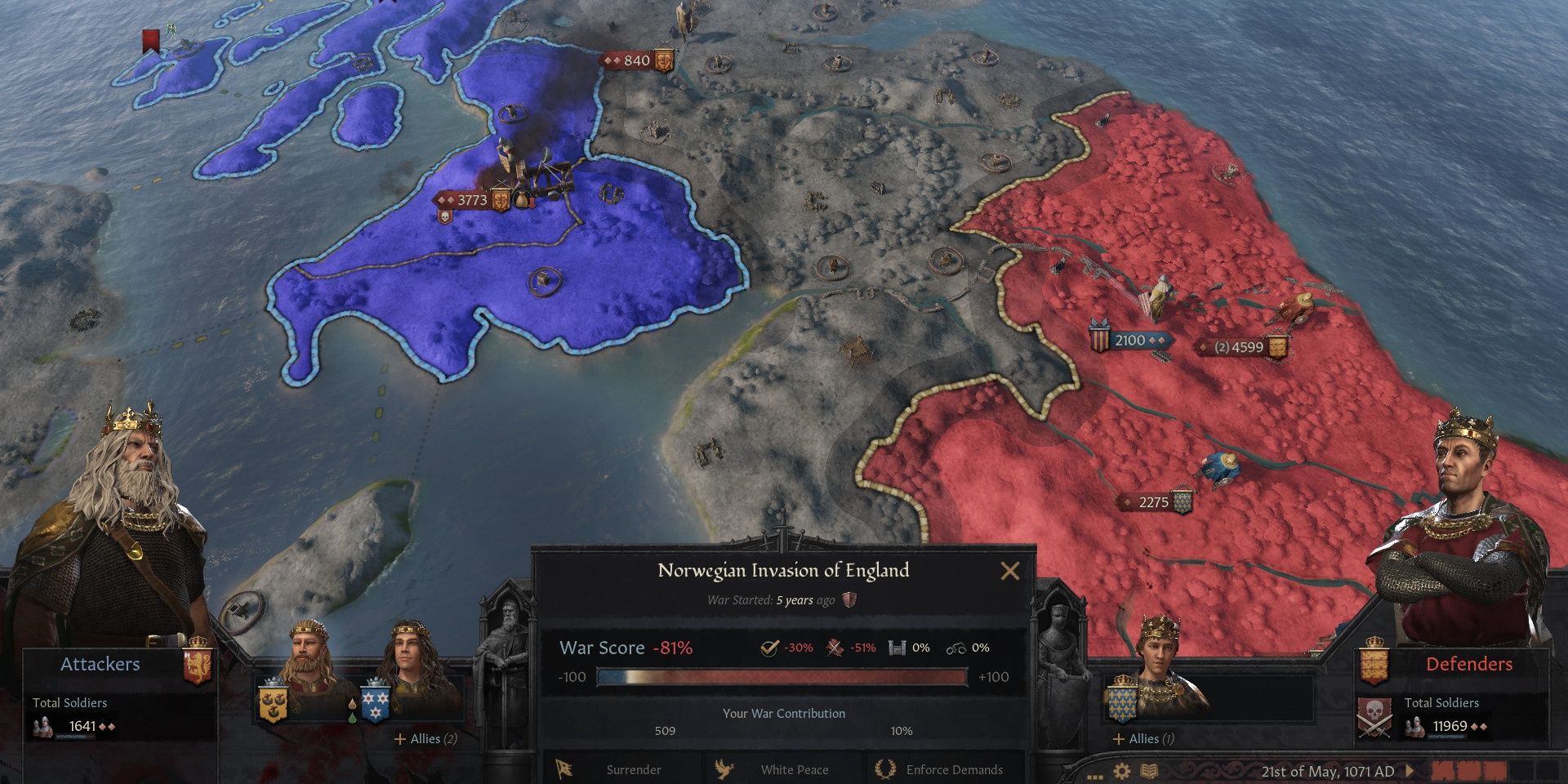 Multiple territories marked in Crusader Kings 3