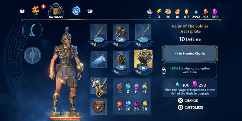 Customization in Immortals: Fenyx Rising