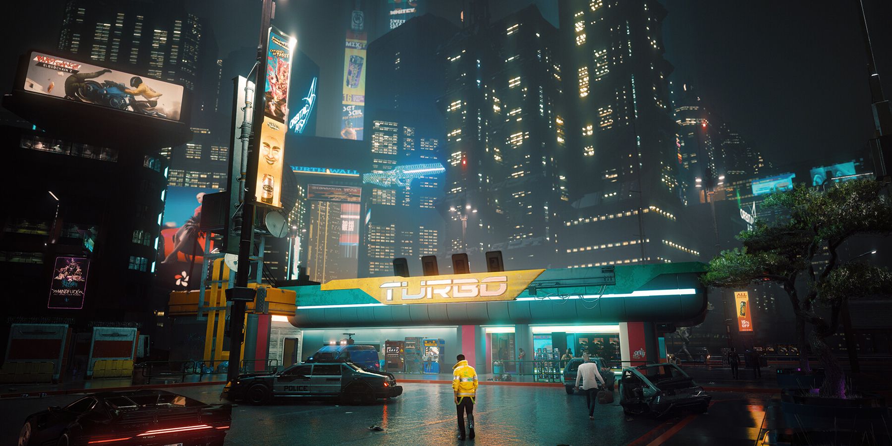 Cyberpunk 2077 Night City at night