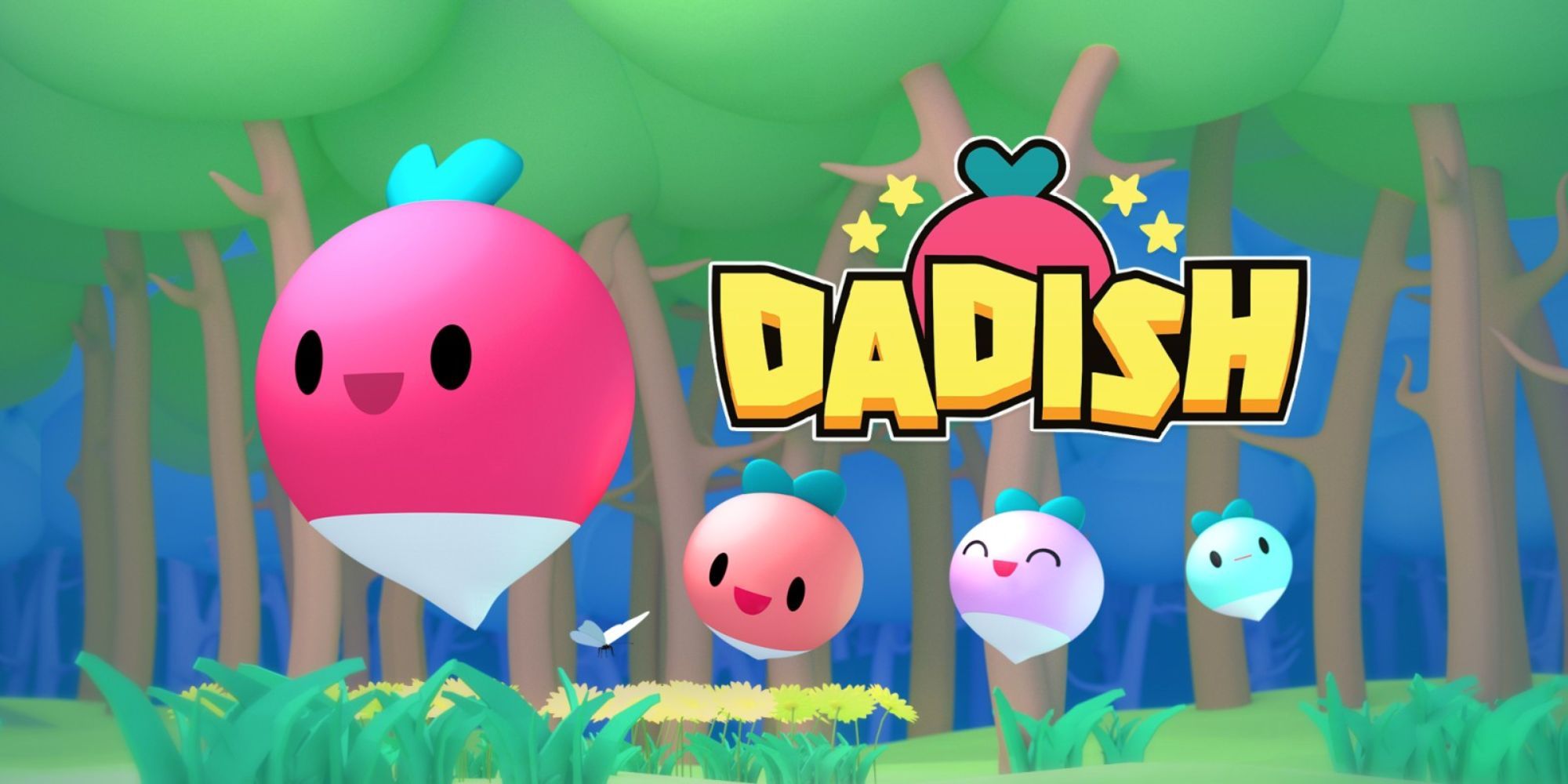 Dadish game radish with face and game title 