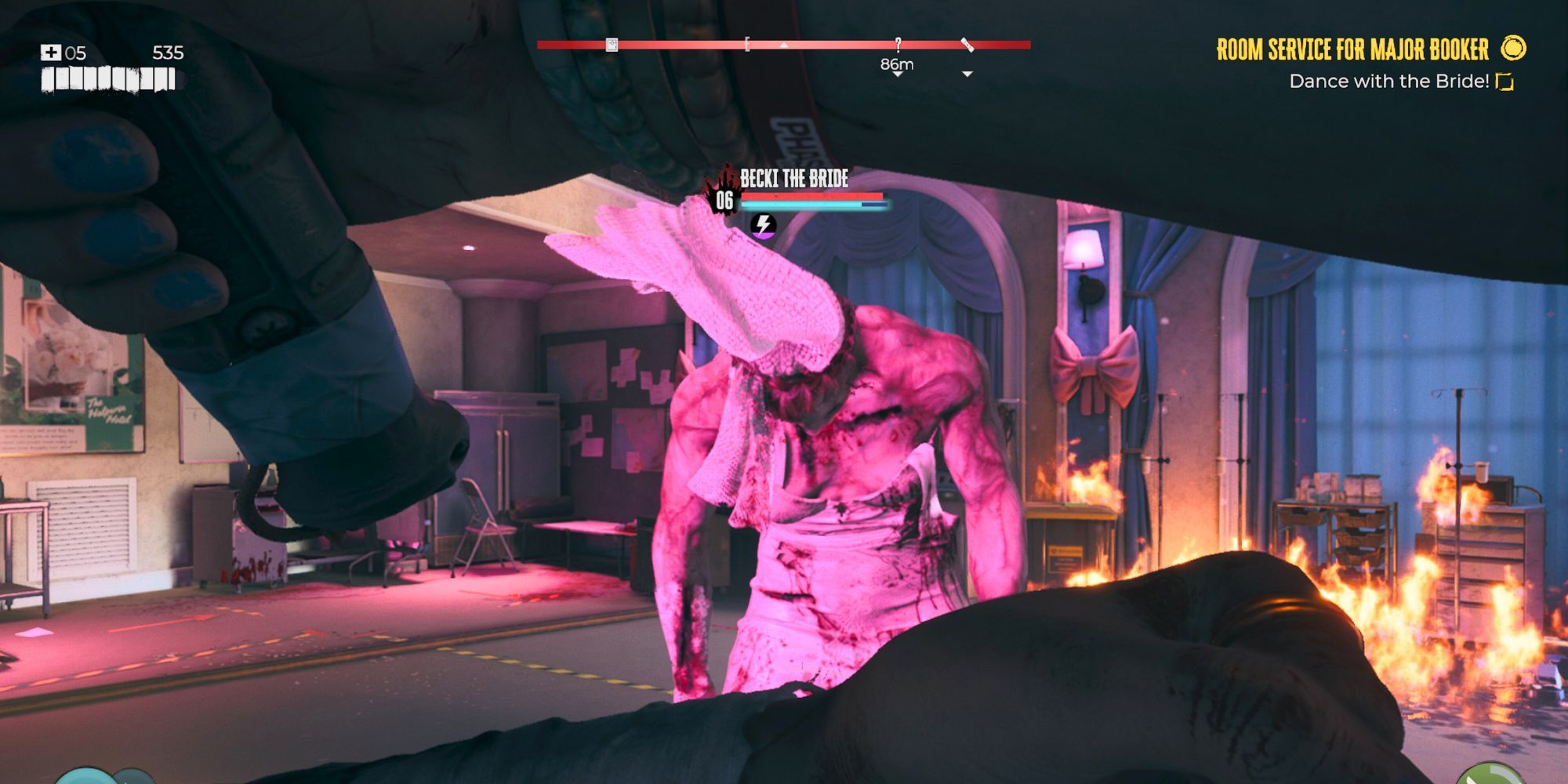 Dead Island 2 how to block against Becki the Bride boss